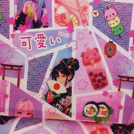 Bomuldsjersey - Manga purple - boba tea