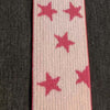 Elastik Stjerne - 25 mm - Pink