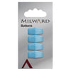 Milward Knap - 0157- lys blå- 19 mm - 4 stk