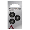 Milward Knap- 0193 - sort -19 mm - 3 stk