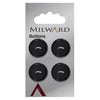 Milward Knap 0200 - sort -19 mm - 4 stk