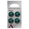 Milward Knap - 0223 - grøn - 18 mm - 4 stk