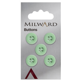 Milward Knap - 0227 - Lys grøn - 13 mm - 5 stk
