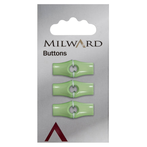 Milward Knap - 0230- lys grøn- 19 mm - 3 stk