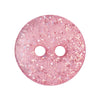 Milward Knap- 0377 - lyserød/glimmer - 13 mm - 5 stk