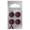 Milward Knap - 0400 - lilla blank - 18 mm - 4 stk