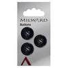 Milward Knap -0456- sort -19 mm - 3 stk