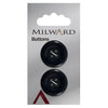 Milward Knap - 0457 - Sort - 23 mm - 2 stk