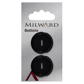 Milward Knap - 0483 - Sort - 26 mm - 2 stk