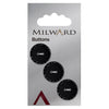 Milward Knap - 0485 - sort -19 mm - 3 stk