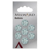 Milward Knap - 0492 - lys grøn blank - 13 mm - 7 stk