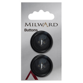 Milward Knap - 0948 - Sort/grå - 25 mm - 2 stk
