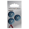 Milward Knap -0956- blå/hvid-20 mm - 3 stk