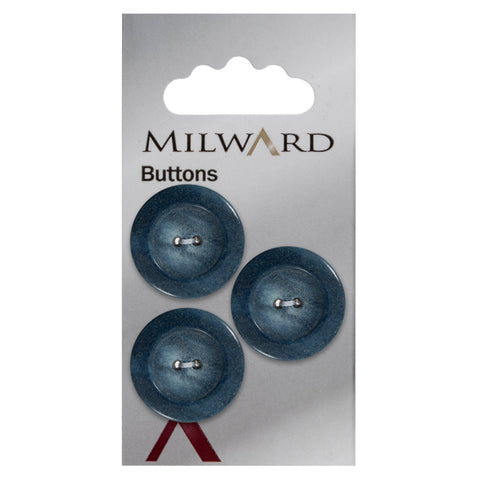 Milward Knap - 0961 - Blå grå - 22 mm - 3 stk