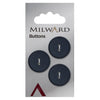 Milward Knap - 0968 - Sort - 17 mm - 3 stk