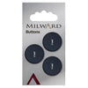 Milward Knap -0968- sort -17 mm - 3 stk