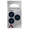 Milward Knap -0971- blå/hvid-18 mm - 3 stk