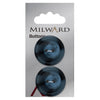 Milward Knap -0980- sort/blå-27 mm - 2 stk