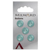 Milward Knap - 1004 - Lys grøn blank - 12 mm - 5 stk