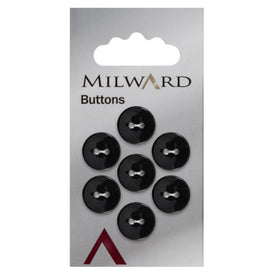 Milward Knap - 1031 - Sort - 14 mm - 7 stk