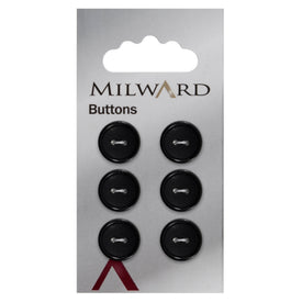 Milward Knap - 1035 - Sort - 14 mm - 6 stk