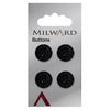 Milward Knap - 1045 - Sort blomst - 15 mm - 4 stk