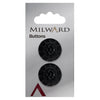 Milward Knap - 1046 - Sort - 23 mm - 2 stk