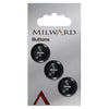 Milward Knap - 1111 - Sort - 18 mm - 3 stk