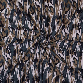 Fastvævet bomuld - Poplin - Camouflage - Army