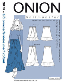 Onion 9013 - Slå om-nederdele med volant
