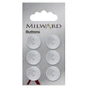 Milward Knap - 0011 - Hvid - 16 mm - 6 stk