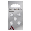 Milward Knap - 0019 - Hvid - 12 mm - 5 stk