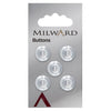 Milward Knap - 0020 - Hvid - 14 mm - 5 stk