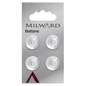 Milward Knap - 0021 - Hvid - 16 mm - 4 stk