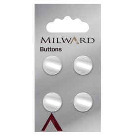 Milward Knap - 0026 - Hvid - 14 mm - 4 stk