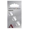 Milward Knap - 0027 - Hvid - 16 mm - 3 stk