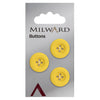 Milward Knap - 0054 - gul - 18 mm - 3 stk