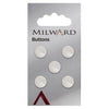 Milward Knap - 0060 - Hvid - 11 mm - 5 stk