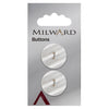 Milward Knap - 0063 - Hvid - 23 mm - 2 stk