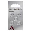 Milward Knap - 0071 - Transparent - 13 mm - 5 stk