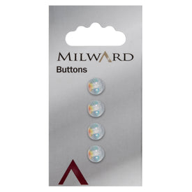 Milward Knap - 0082 - Transparent - 9 mm - 4 stk