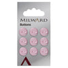 Milward Knap - 0092 - Lys rød blank - 11 mm - 9 stk
