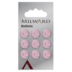 Milward Knap - 0092 - Lys rød blank - 11 mm - 9 stk