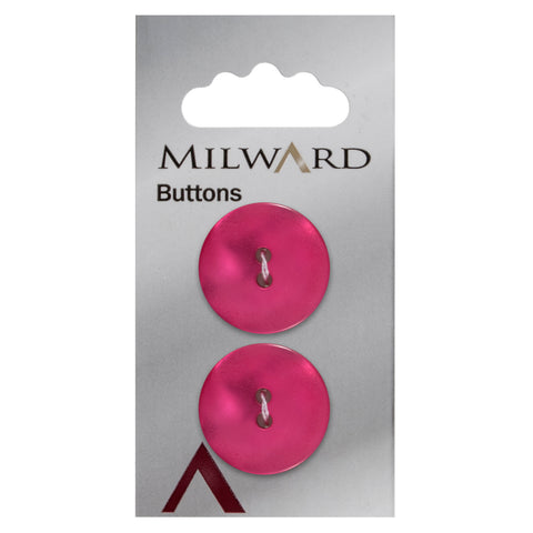 Milward Knap - 0107 - Pink - 22 mm - 2 stk