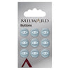 Milward Knap - 0141 - Blå - 11 mm - 9 stk