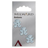 Milward Knap - 0153 - Lys blå bamse - 16 mm - 3 stk