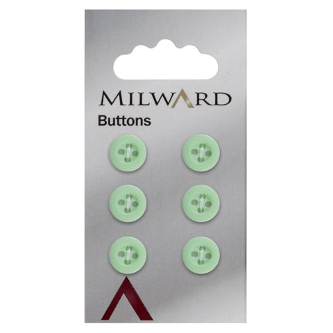 Milward Knap - 0226 - lys grøn - 10 mm - 6 stk
