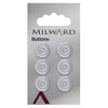 Milward Knap - 0282 - Hvid - 14 mm - 6 stk