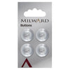 Milward Knap - 0284 - Hvid - 19 mm - 4 stk
