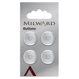 Milward Knap - 0293 - Hvid - 18 mm - 4 stk